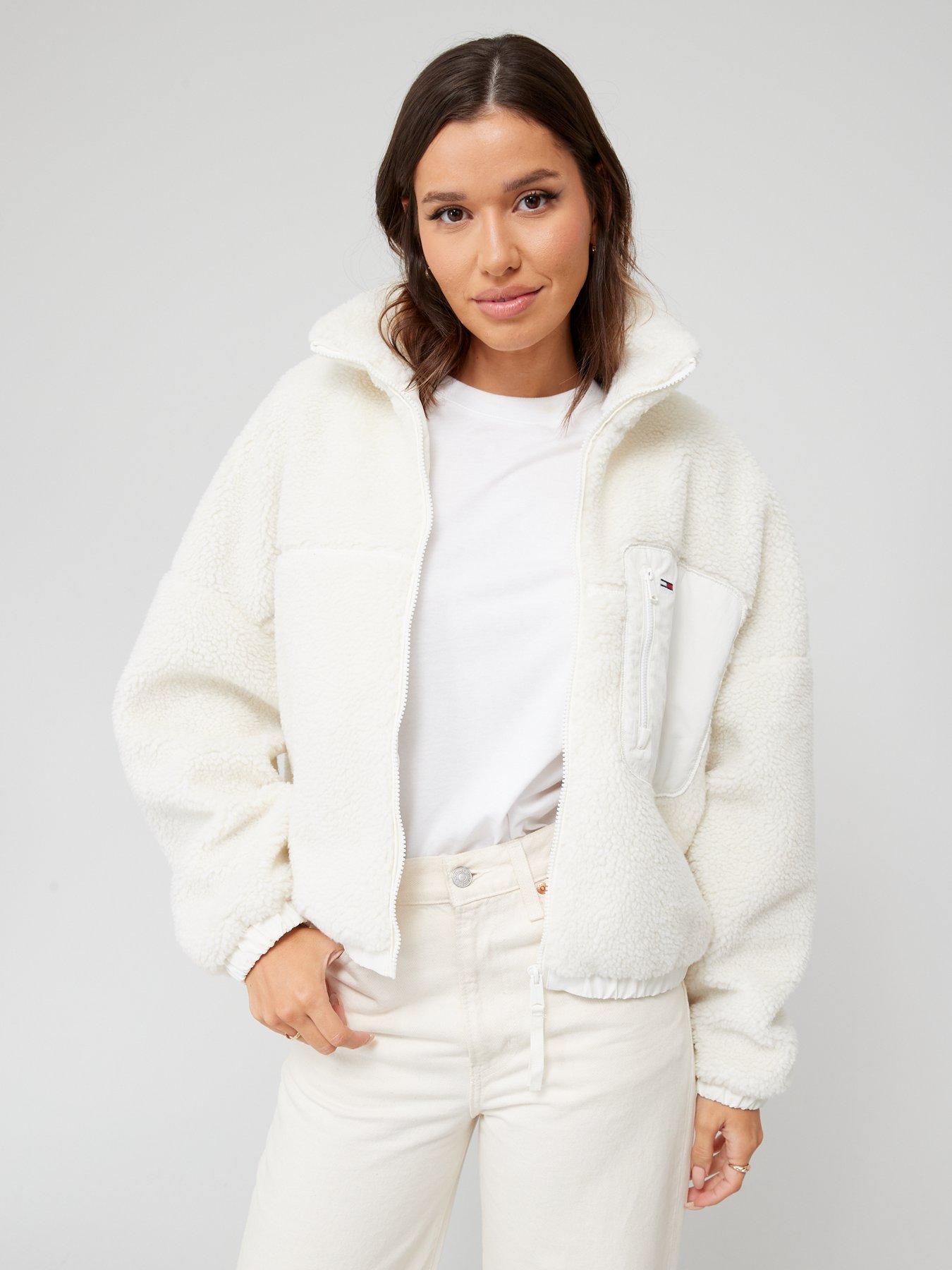 White sale sherpa jacket