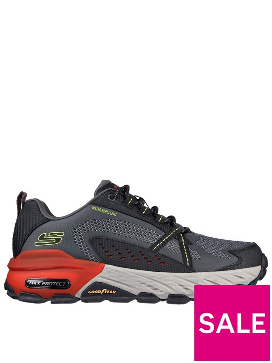 front image of skechers-outdoor-max-protect-goodyear-trainers-grey