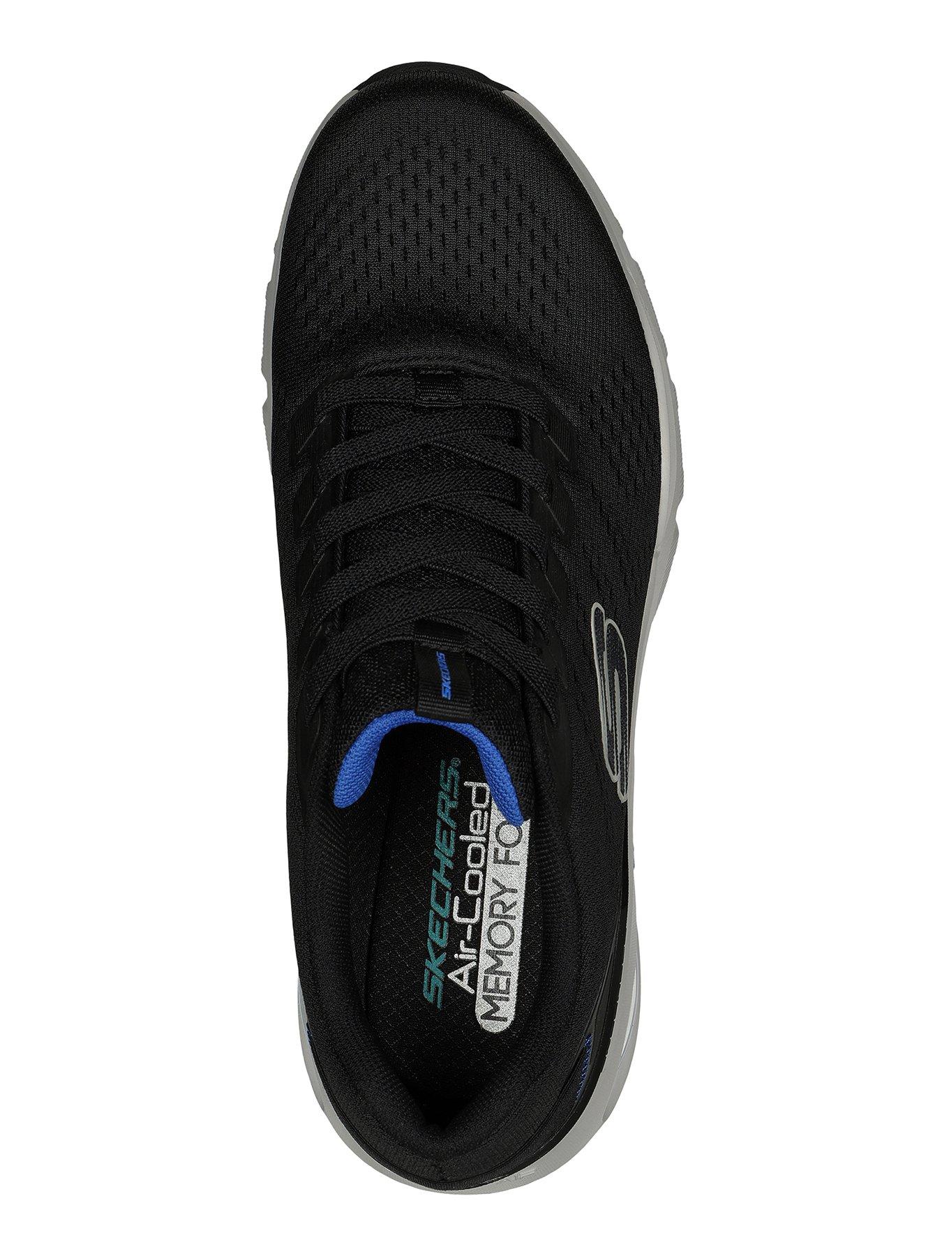 Skechers air cooled memory best sale foam black