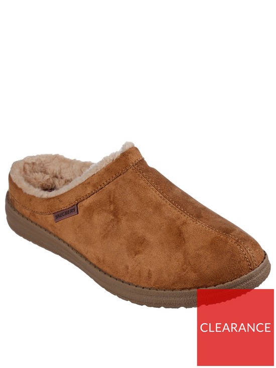 back image of skechers-melson-faux-fur-lining-slipper-brown