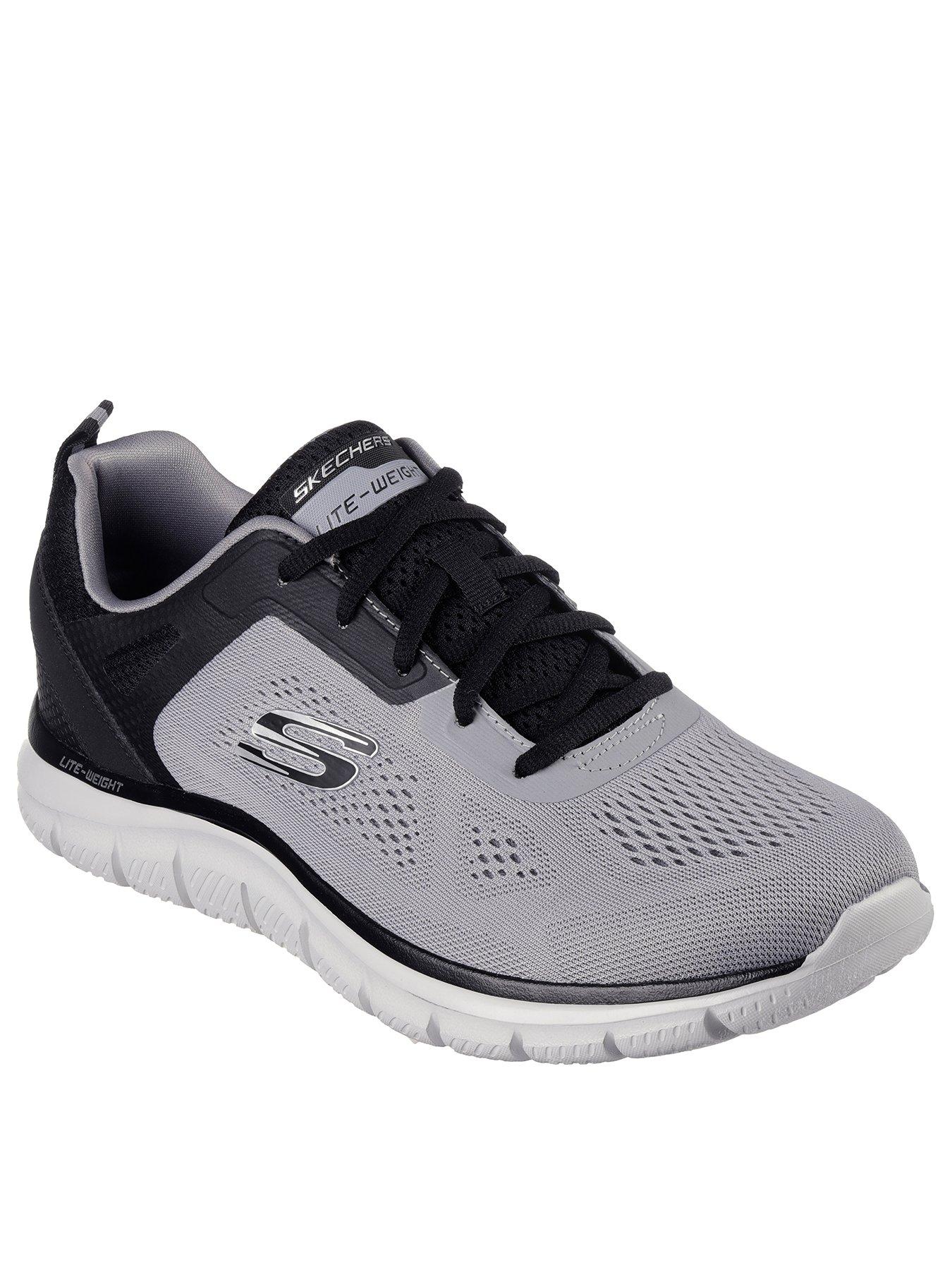 Skechers Track Memory Foam Trainers - Grey | very.co.uk