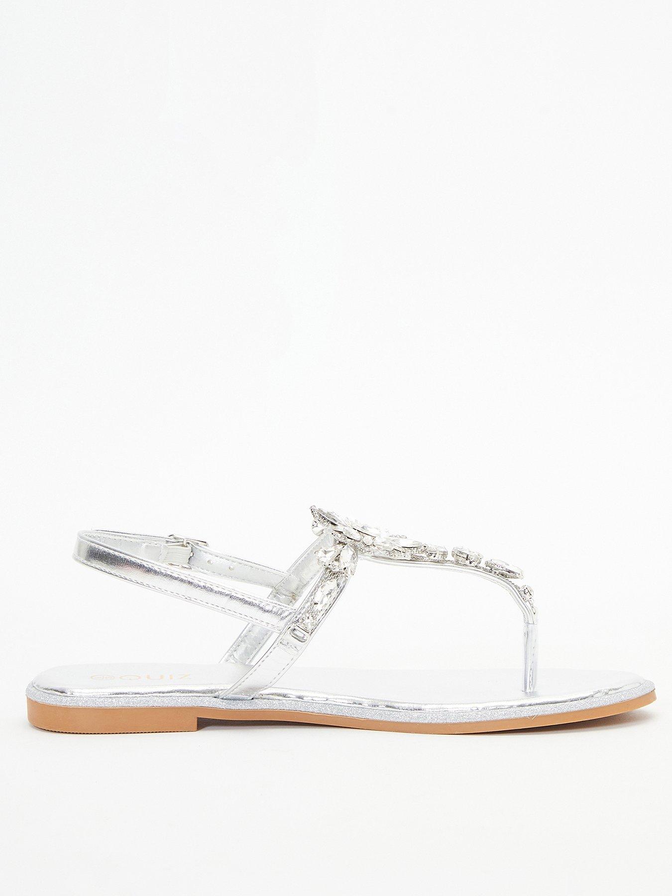 Silver t bar sandals sales uk