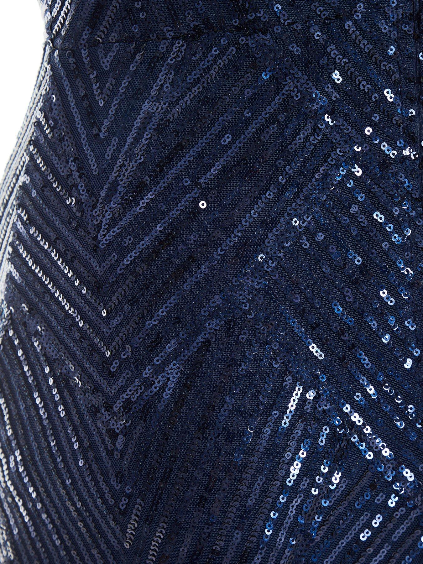 blue sequin fishtail quiz champagne sequin embellished maxi dress 2026 Deals