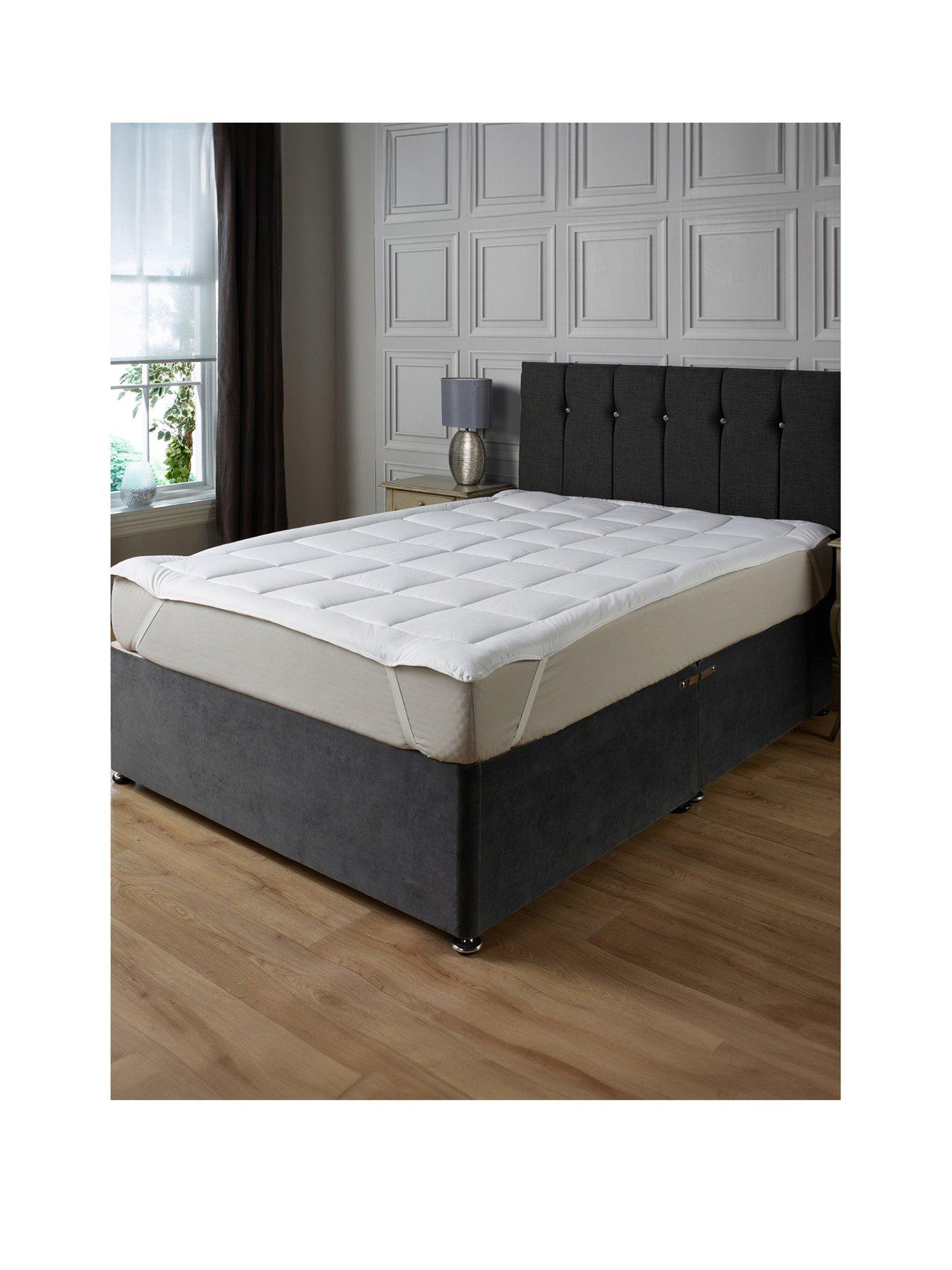 Product photograph of Everyday Essentials Hollowfibre Mattress Topper - White from very.co.uk
