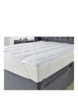 Product photograph of Everyday Essentials Hollowfibre Mattress Topper - White from very.co.uk