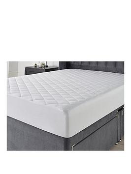 Product photograph of Everyday Hollowfibre Mattress Protector - White from very.co.uk