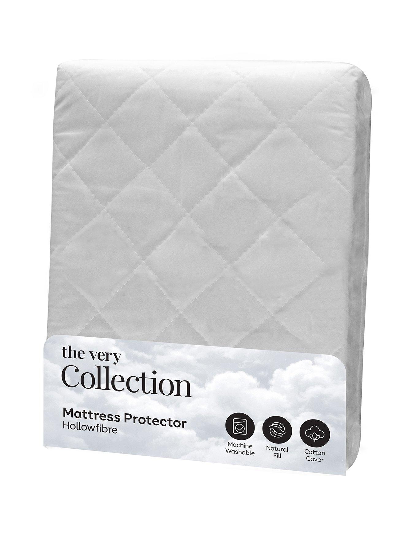 The Very Collection Hollowfibre Mattress Protector - White