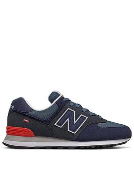 new balance 574 trainers - navy, navy, size 7, men