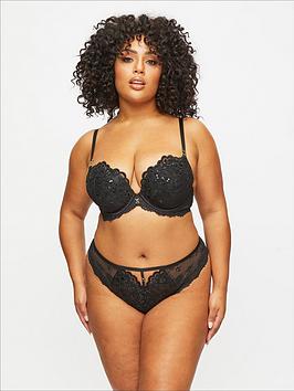 ann summers the icon fuller bust padded plunge black