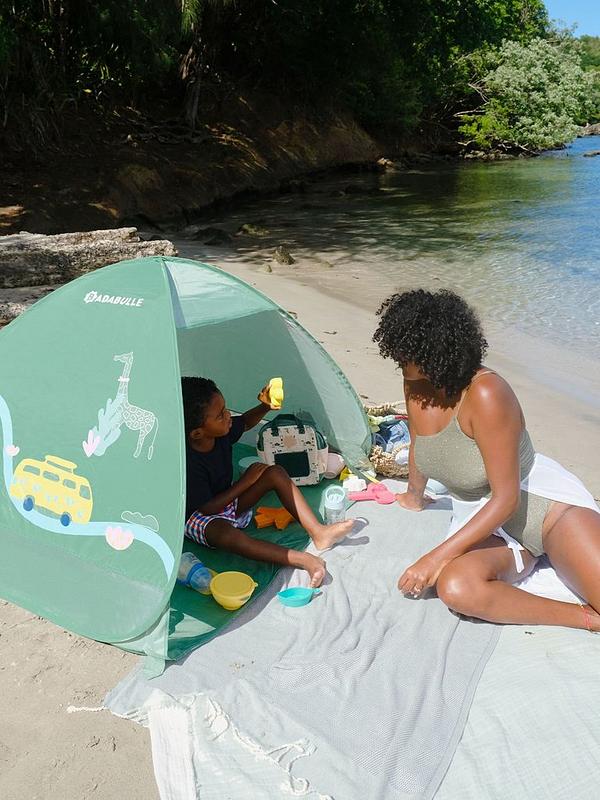 Badabulle Anti-UV Baby Up Beach/Garden Summer Tent - Sage | very.co.uk