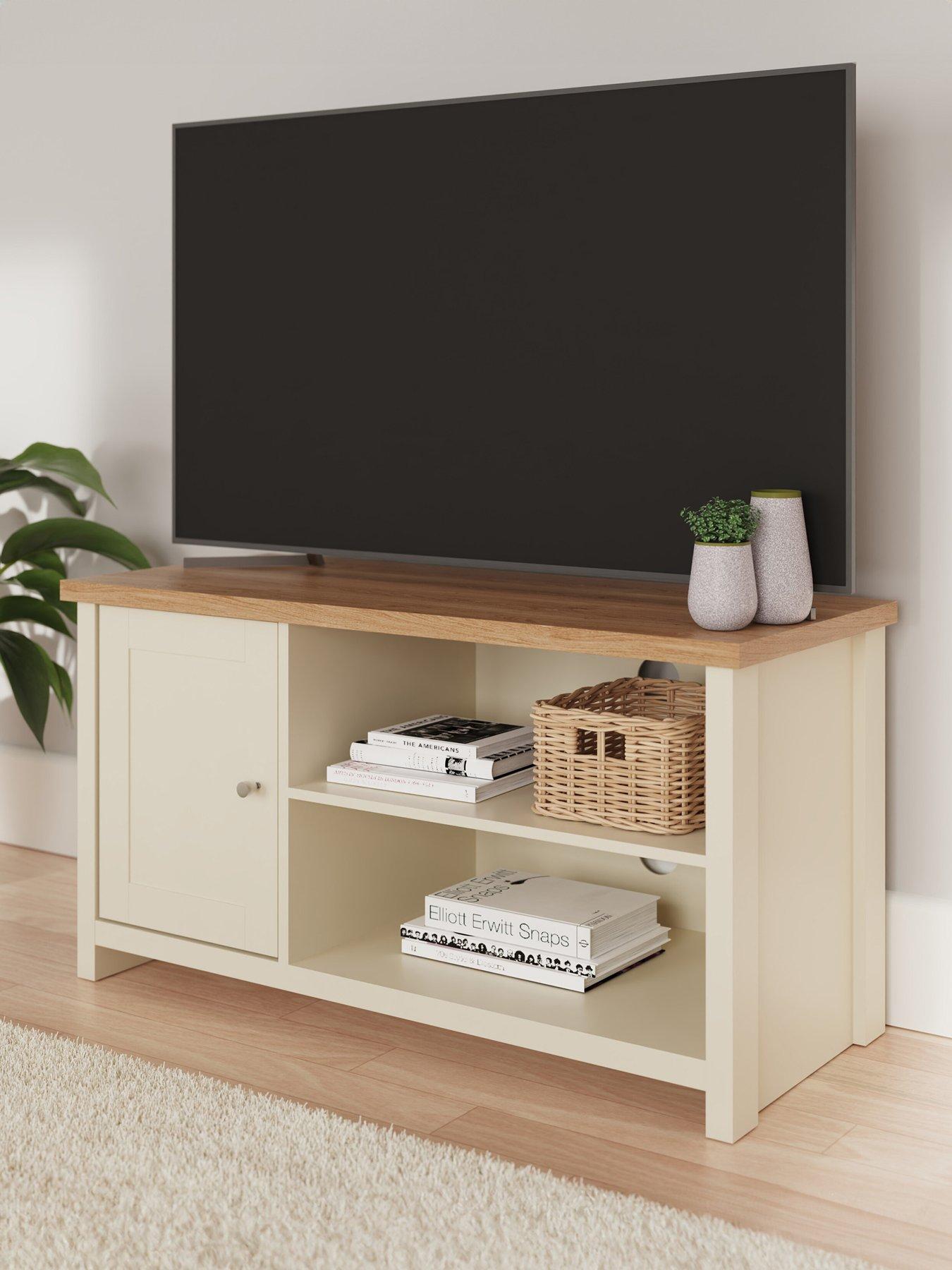 undefined Lancaster 1 Door Small TV Cabinet - fits up to 43 inch TV) - Cream