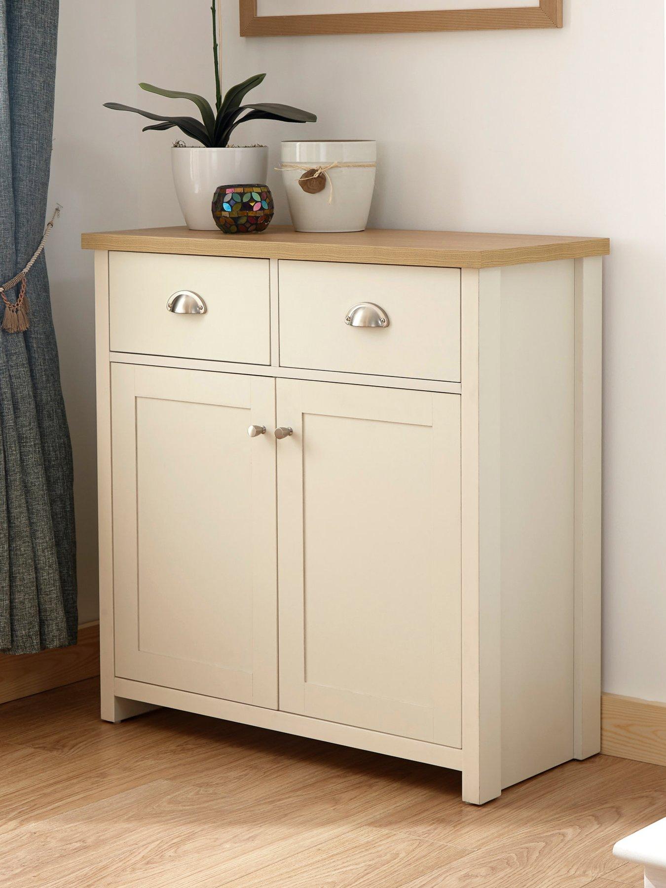 undefined Lancaster 2 Door, 2 Drawer Sideboard - Cream