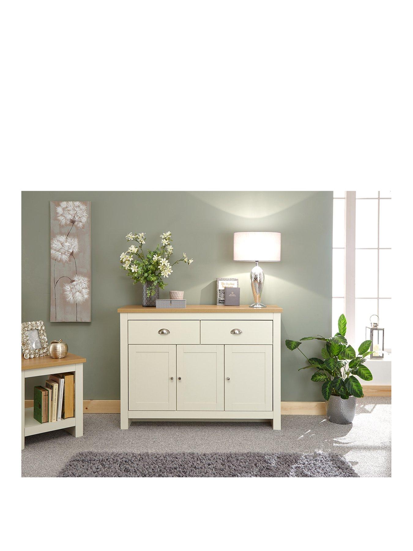 Image 2 of 5 of GFW Lancaster 3&nbsp;Door, 2 Drawer Sideboard - Cream