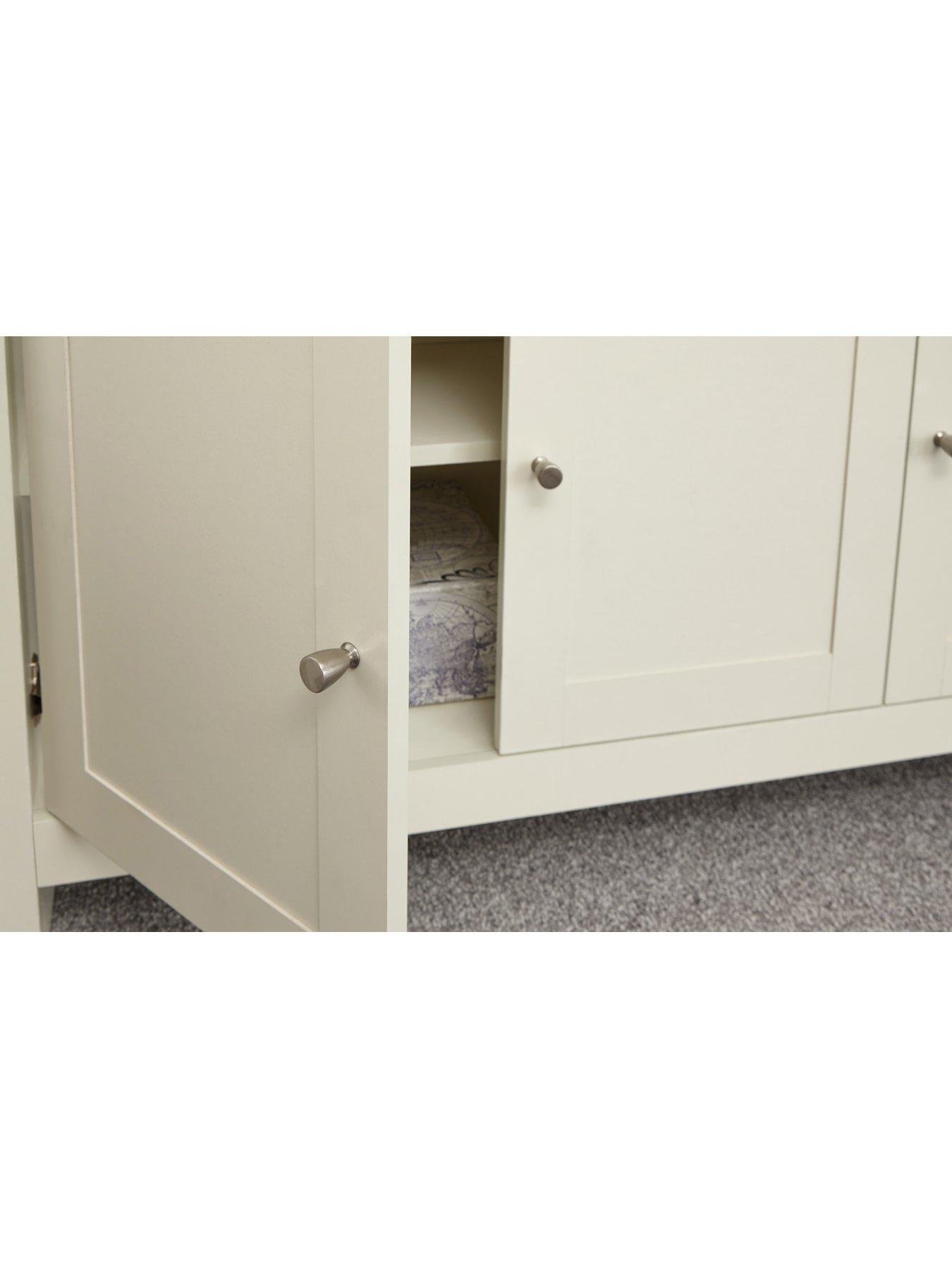 Image 4 of 5 of GFW Lancaster 3&nbsp;Door, 2 Drawer Sideboard - Cream