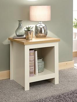 Gfw Lancaster Side Table With Shelf - Cream