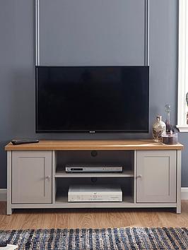 Product photograph of Gfw Lancaster 2 Door Large Tv Cabinet - Fits Up To 55 Inch Tv - Grey from very.co.uk