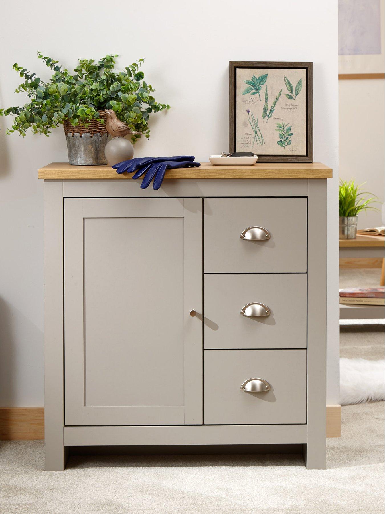 undefined Lancaster 1 Door, 3 Drawer Multi Unit - Grey
