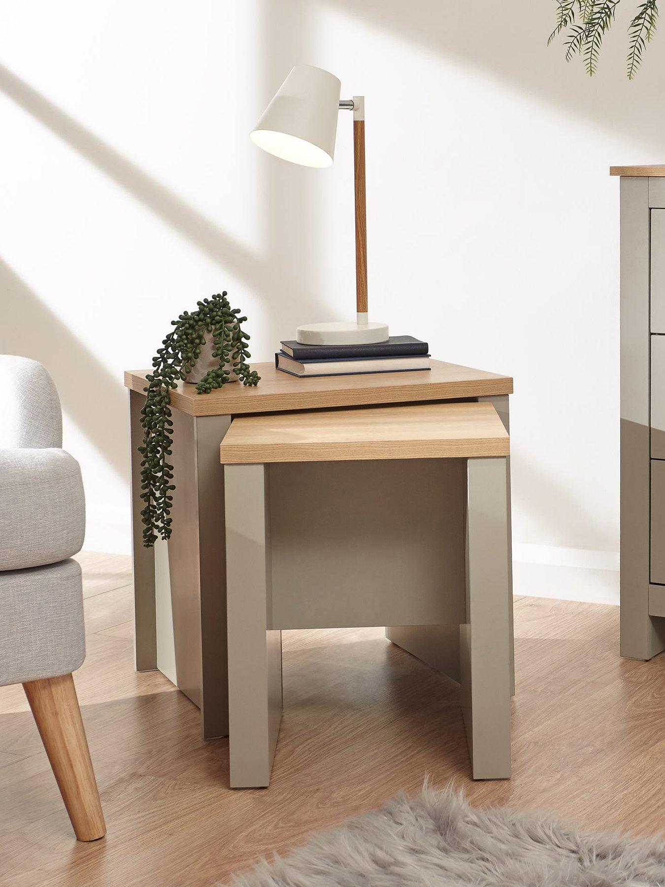 undefined Lancaster Nest Of Tables - Grey/Oak