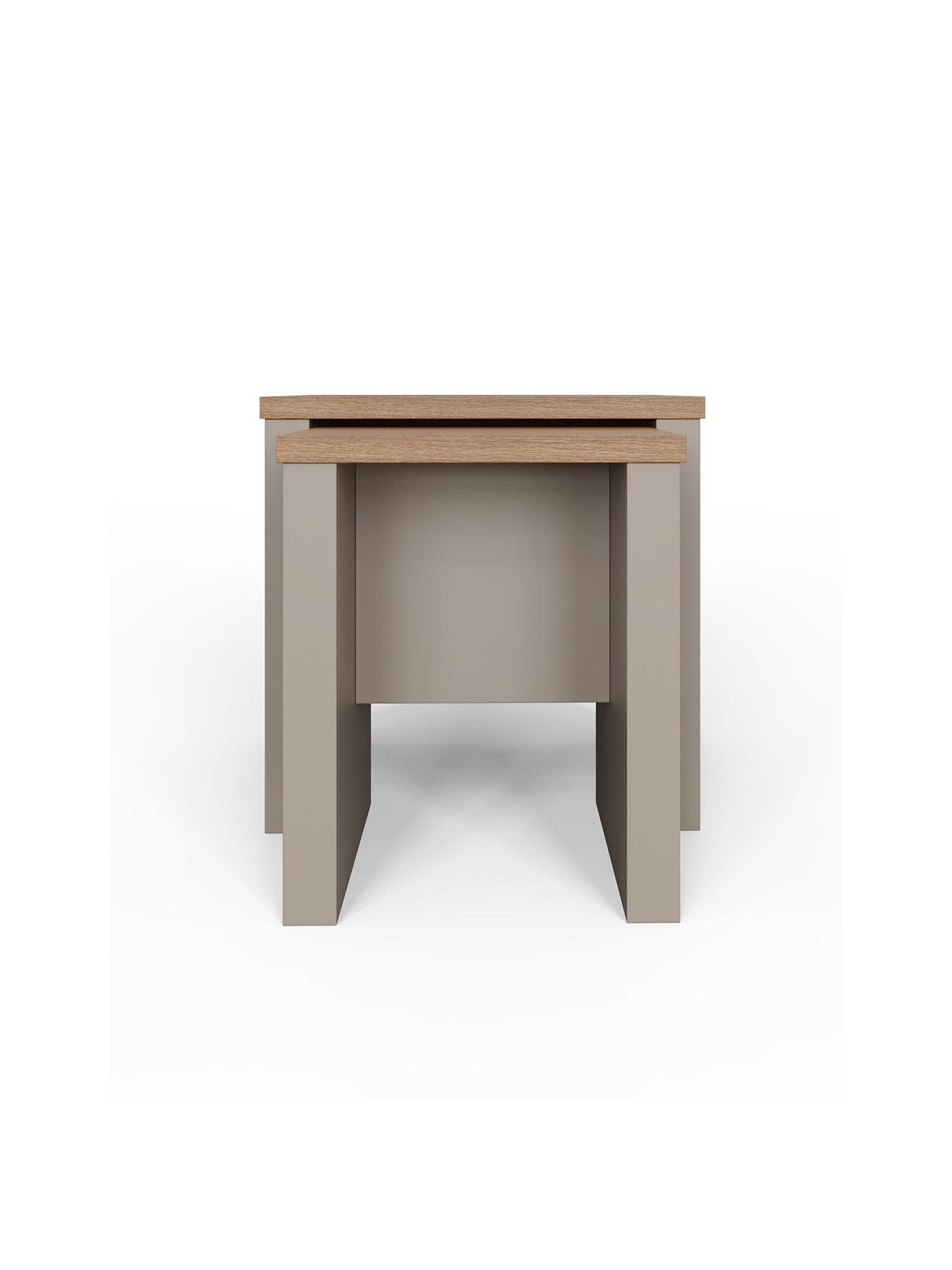 Image 2 of 5 of GFW Lancaster Nest Of Tables - Grey/Oak