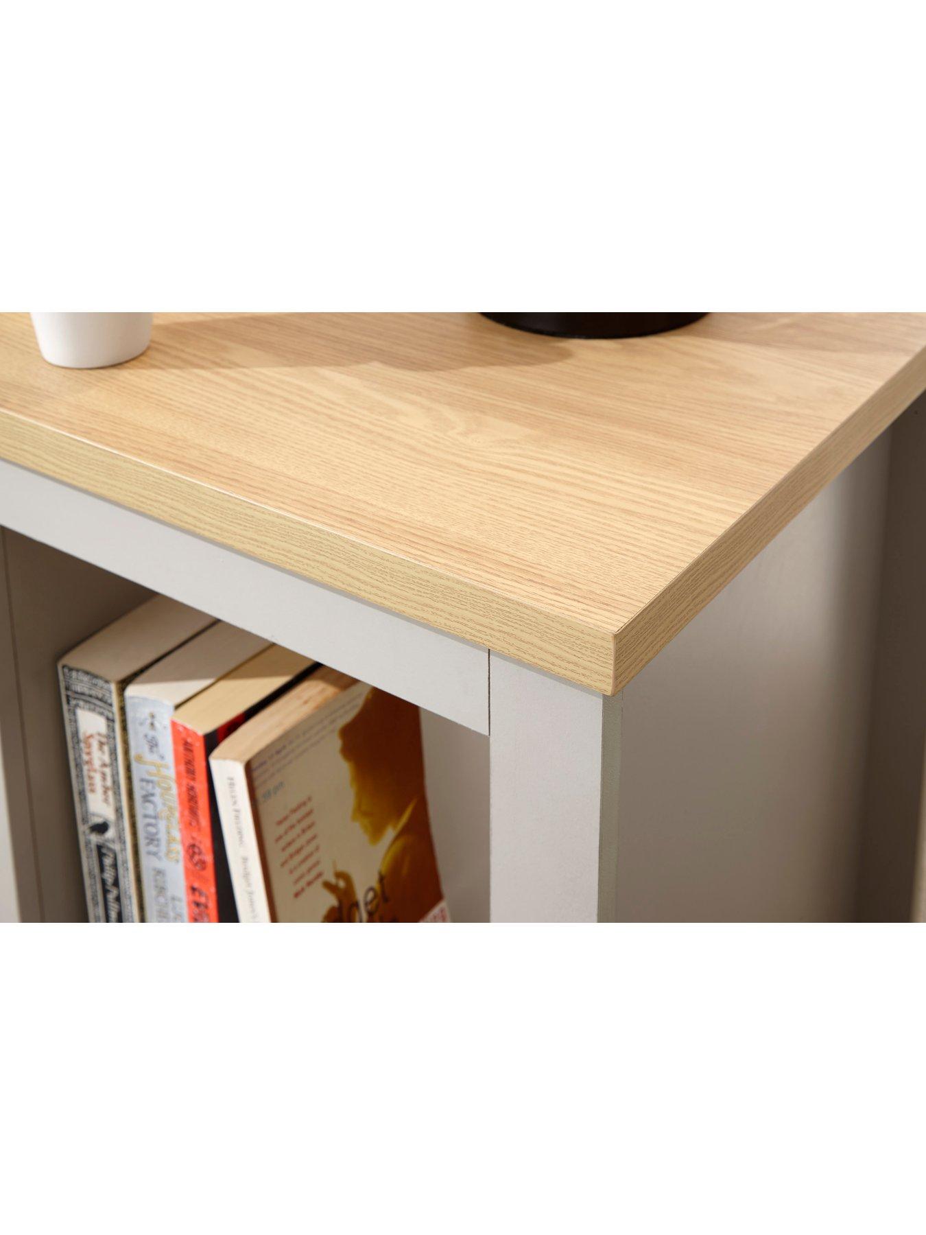 Image 3 of 5 of GFW Lancaster Side Table with Shelf - Grey/Oak