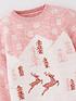  image of mini-v-by-very-girls-family-mini-me-mountain-and-reindeer-christmas-jumper--nbsppink