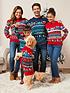  image of mini-v-by-very-girls-family-novelty-fair-isle-christmas-jumper-red