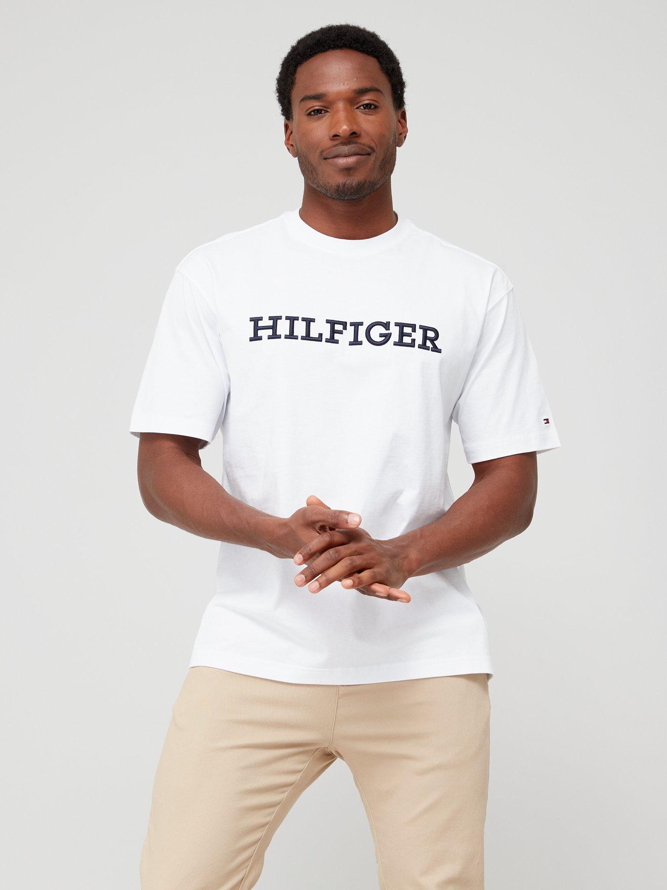 トミー ヒルフィガー Tシャツ トップス メンズ Men´s Regular-Fit Embroidered Monotype Logo  Graphic T-Shirt White 公式ファッション