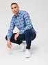  image of tommy-hilfiger-long-sleeve-regular-fit-checked-shirt-blue
