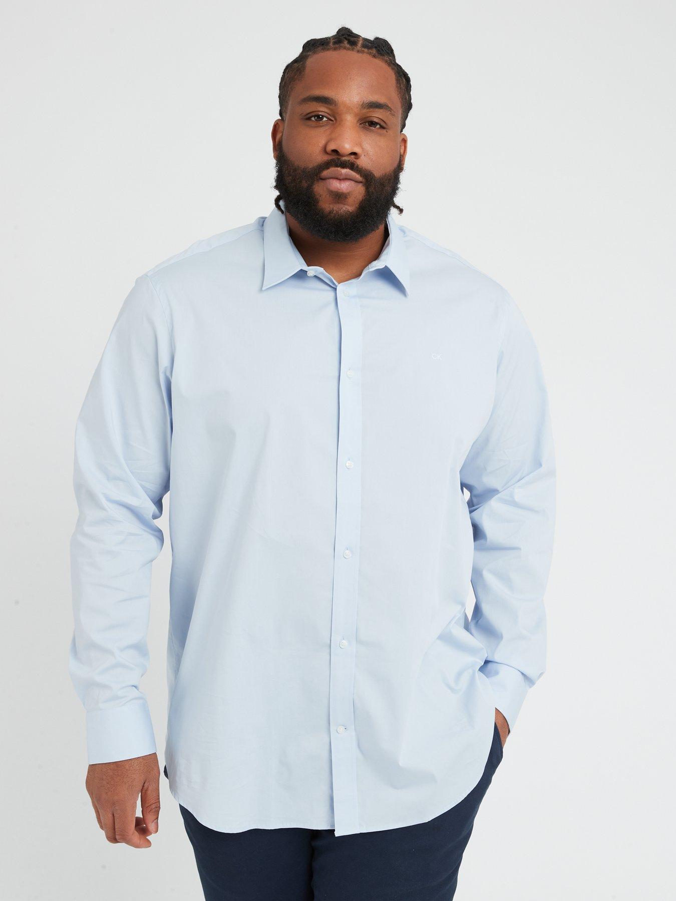 Calvin Klein Shirt Extra Slim Fit Light Blue Poplin Stretch - Calvin Klein.  Shirts