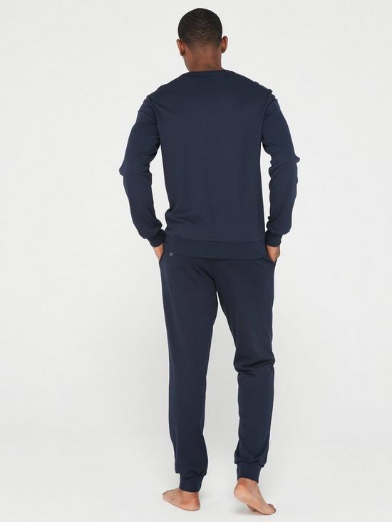 Emporio Armani Bodywear Bodywear Interlock Pyjamas - Navy | very.co.uk