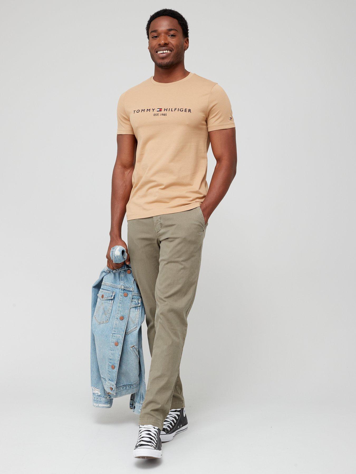 Tan tommy store hilfiger shirt