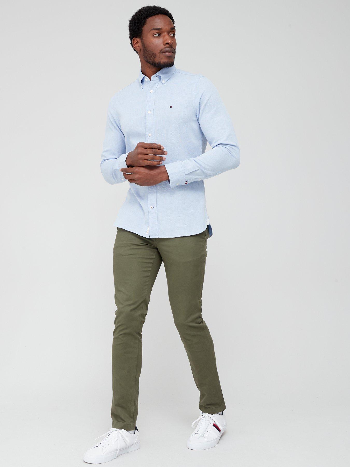 Tommy Hilfiger Flex Dobby Slim Fit Shirt - Blue