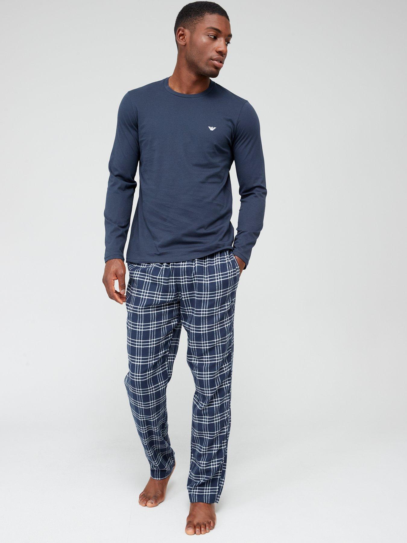 Yarn Dyed Woven Pyjamas Navy