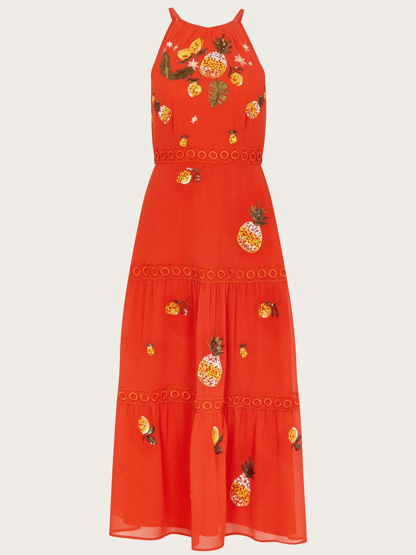 Orange clearance dress monsoon