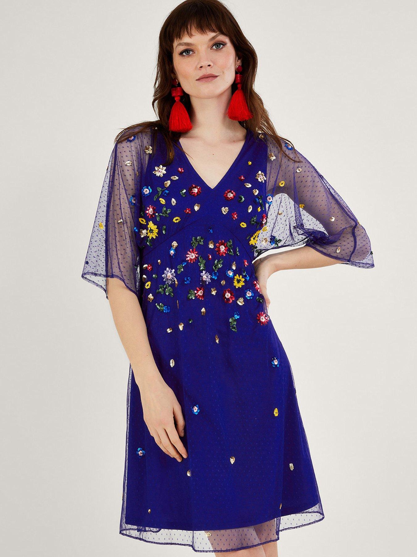 Monsoon embellished hot sale dress