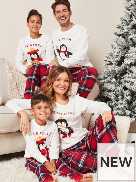 very-man-mens-family-penguin-mini-me-christmas-pyjamas-red