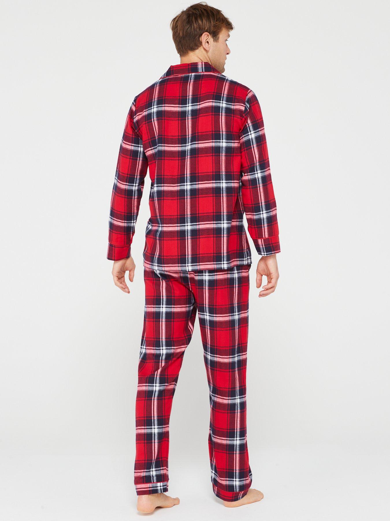 Red check mens online pyjamas