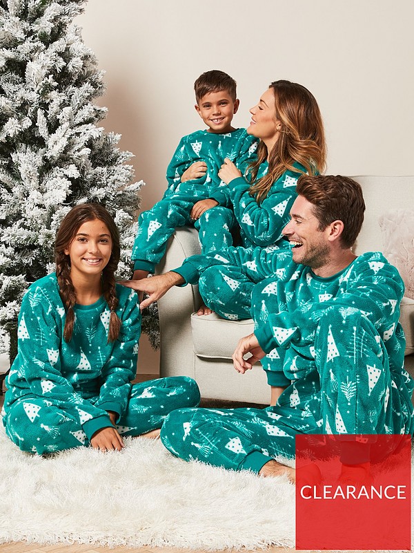Very Man Mens Family Christmas Fleece Tree Print Mini Me Christmas