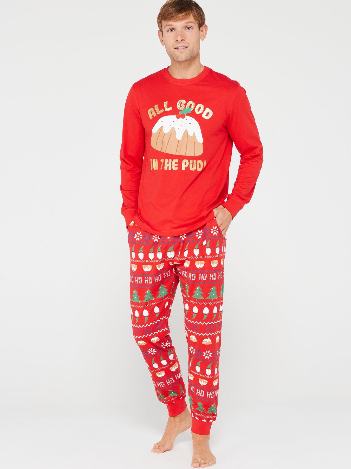 Mens christmas pudding pyjamas sale