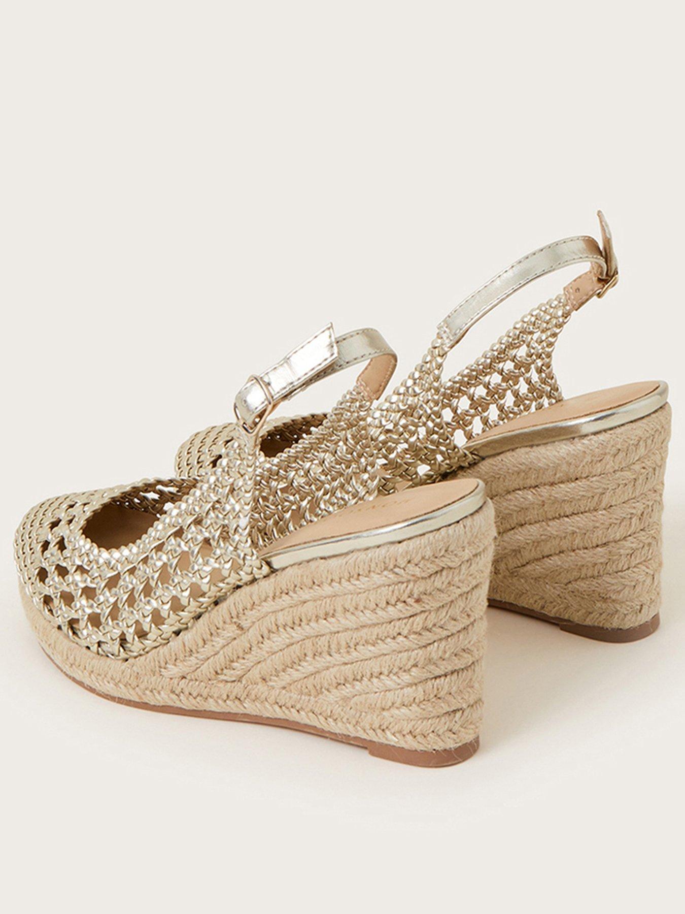 Metallic deals gold wedges