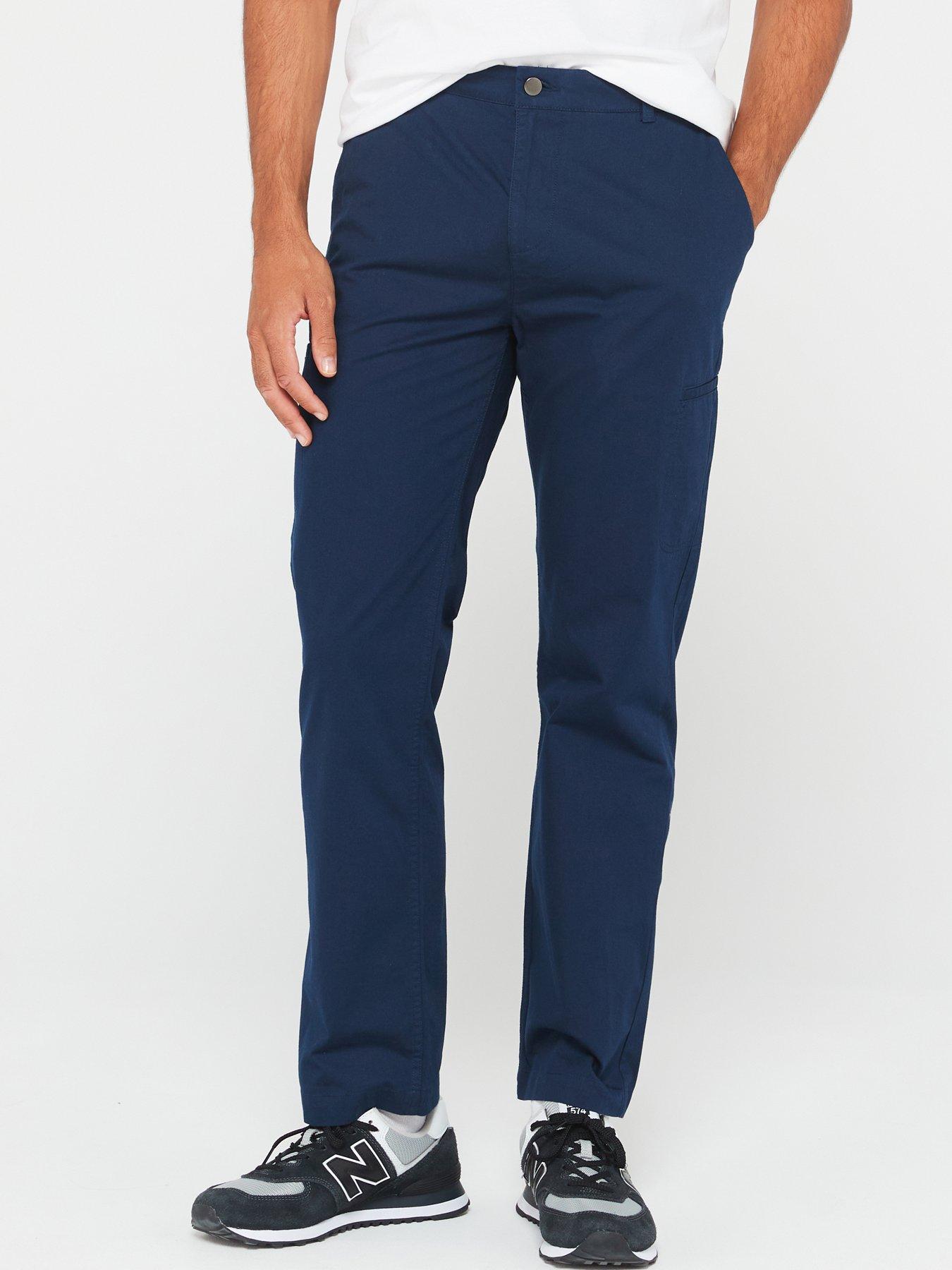 Very Man Smart Cargo Trouser - Navy | very.co.uk