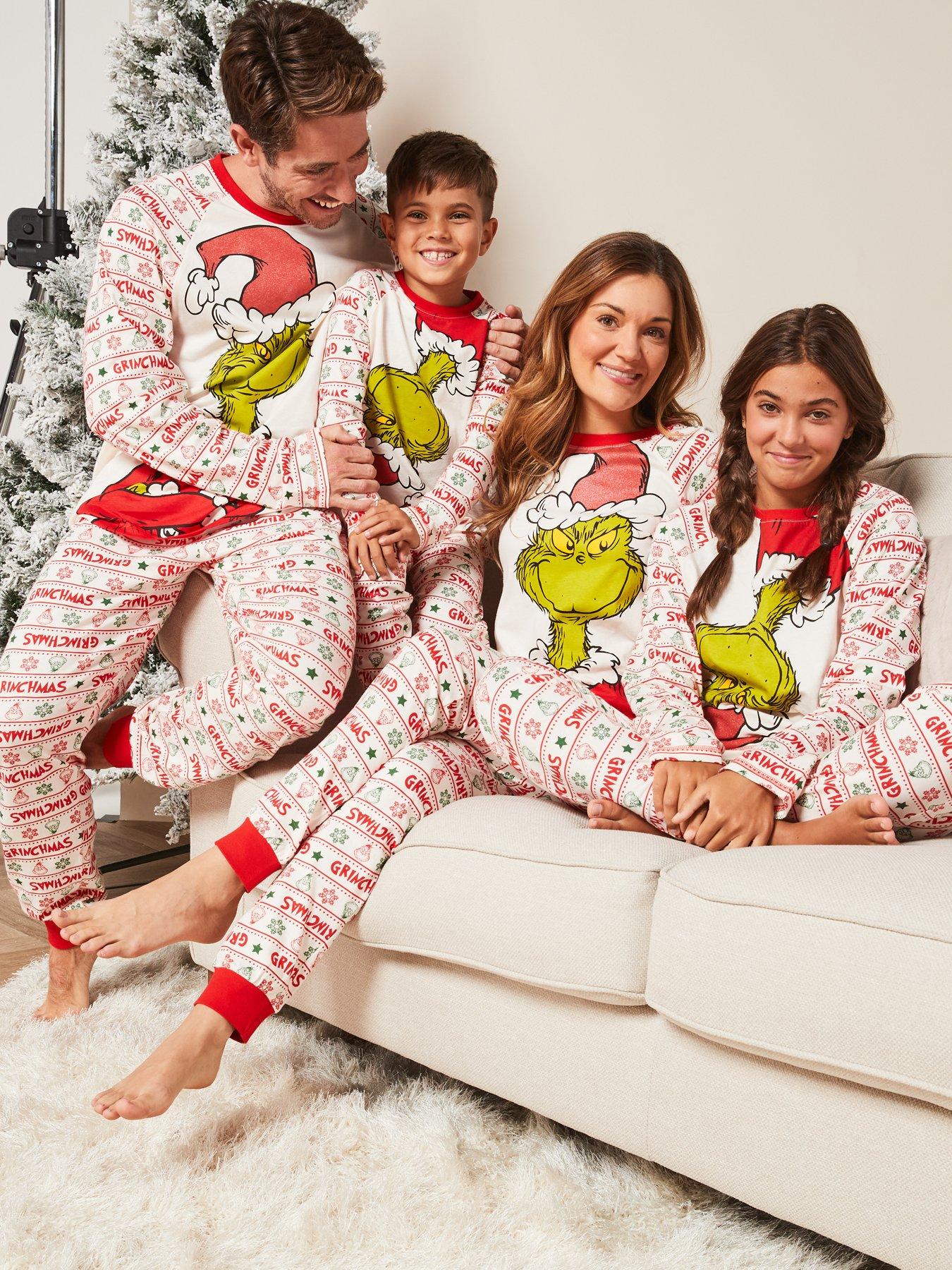 The Grinch Mens Grinch Stripe Family Mini Me Christmas Pyjamas