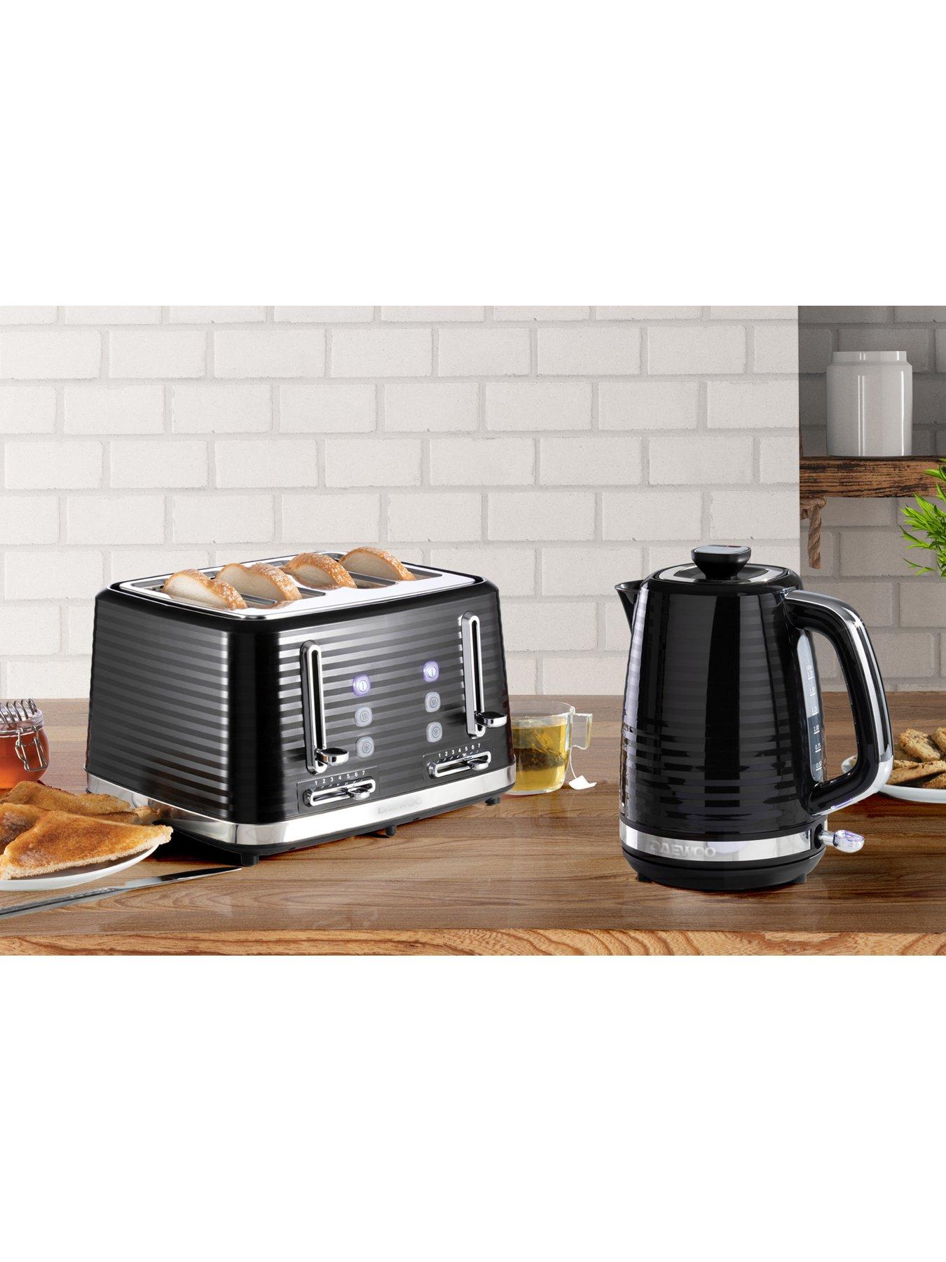 Daewoo Hive Twin Pack Kettle & 4 Slice Black very.co.uk