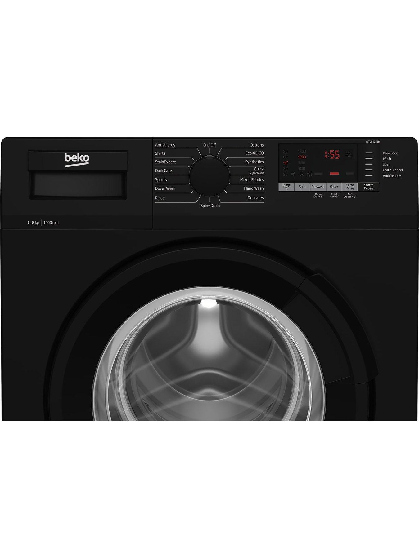 Image 3 of 4 of Beko WTL84151B 8kg Load, 1400rpm Spin Freestanding&nbsp;Washing Machine -&nbsp;Black