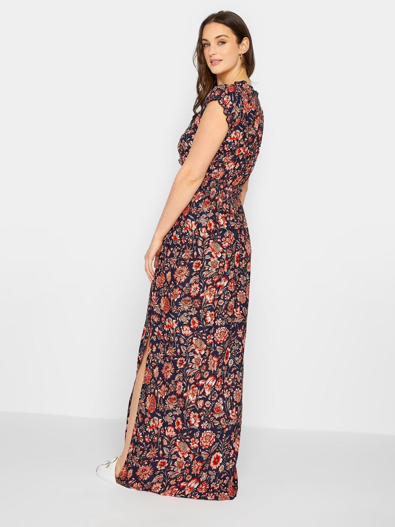 Image 2 of 4 of Long Tall Sally Floral Print Dress - Blue