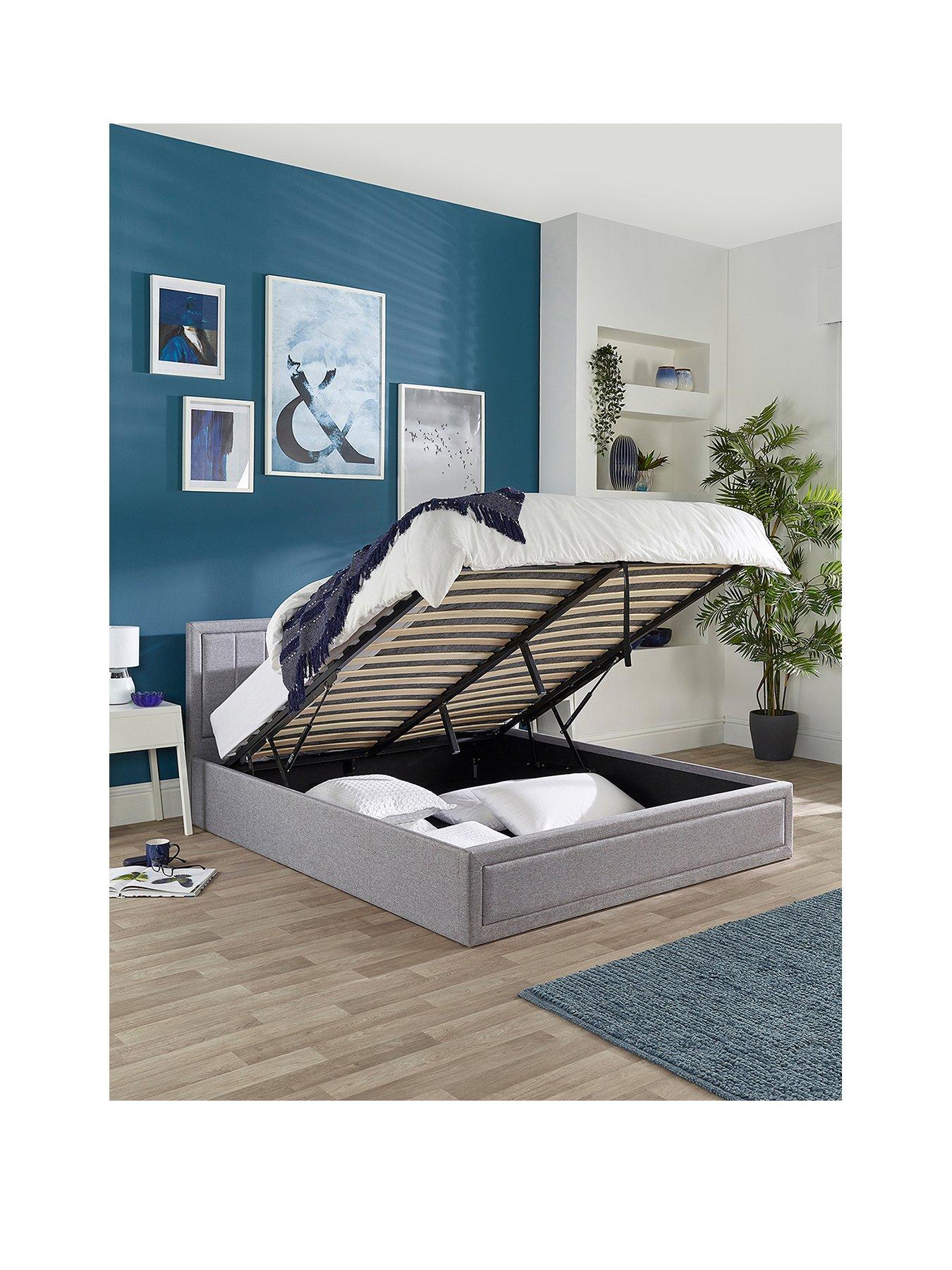 Image 2 of 5 of Aspire Cotswold Framed Quilted Headboard Ottoman Bed Double