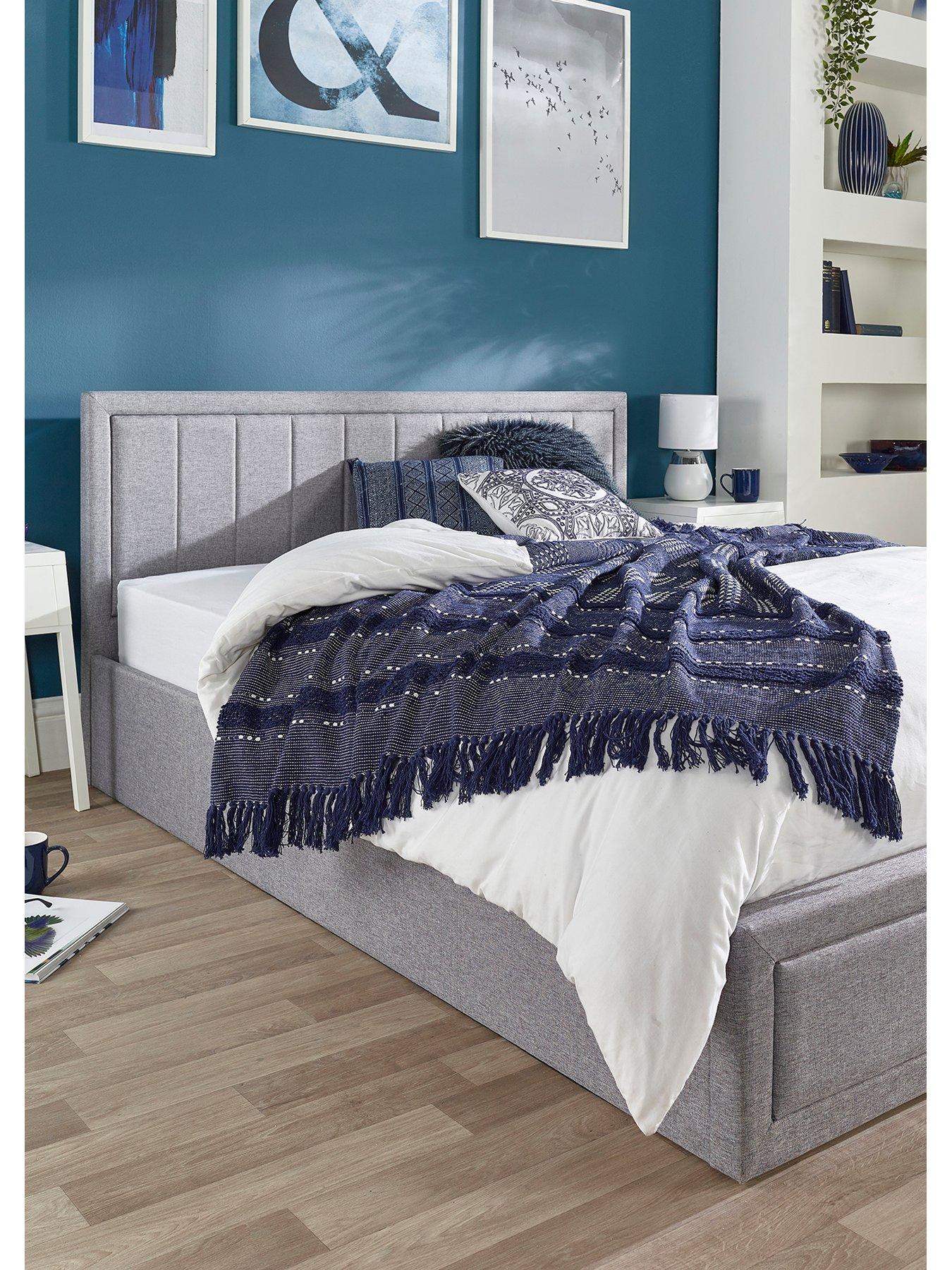 Aspire Cotswold Framed Quilted Headboard Ottoman Bed Double Very.co.uk