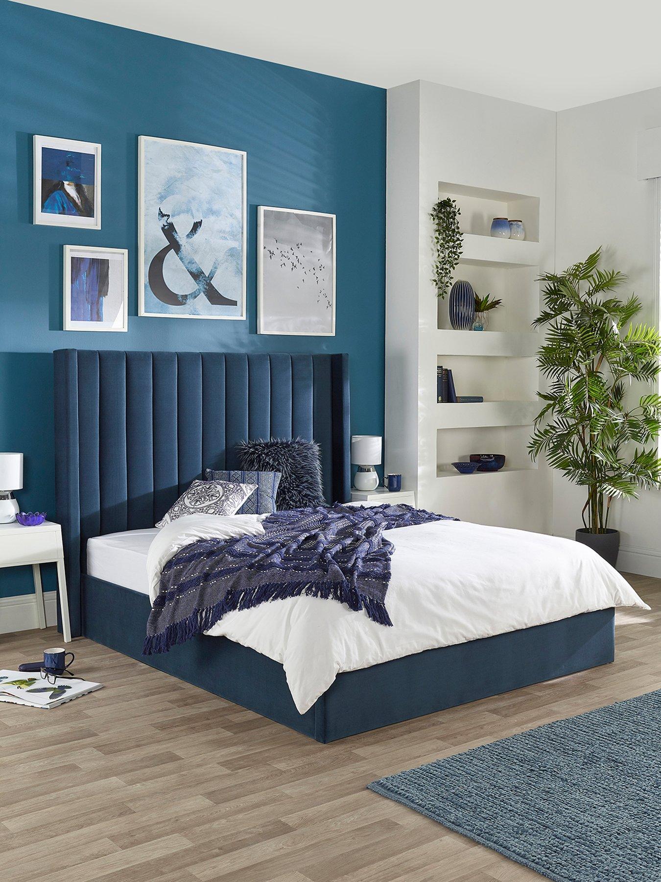 Product photograph of Aspire Helix Maxi Headboard Ottoman Bed Double from very.co.uk