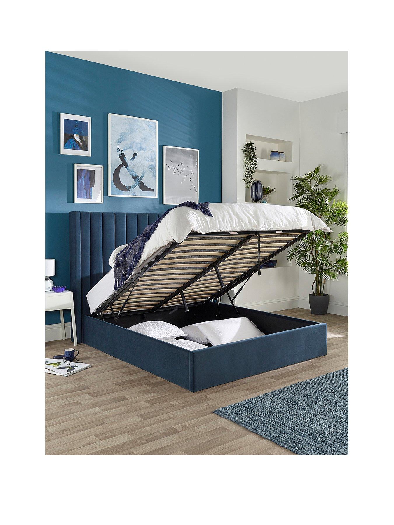 Aspire Helix Maxi Headboard Ottoman Bed King very.co.uk