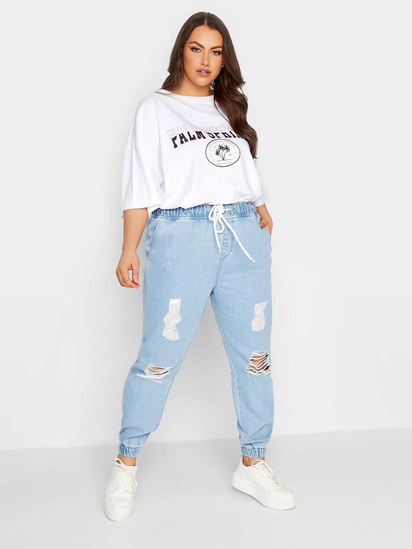 Women's best sale ripped joggers